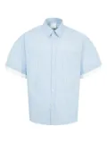 Le Pere striped double-sleeves shirt - Blue