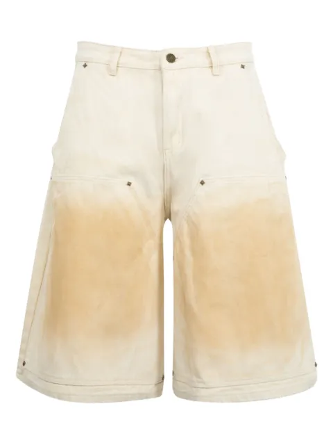 UNTITLED ARTWORKS faded-effect shorts