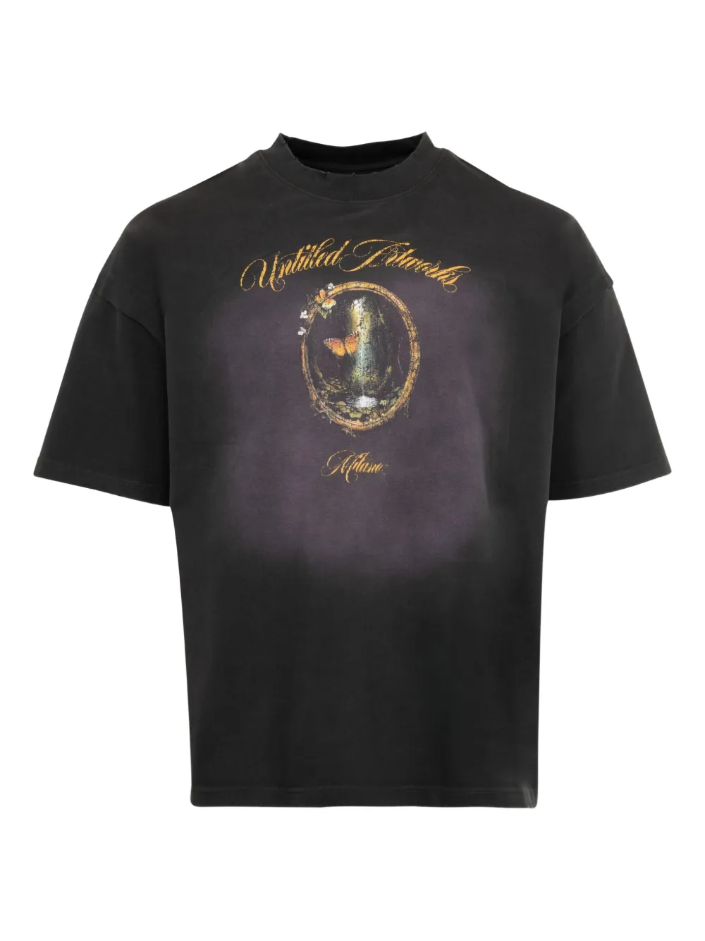 butterfly-print T-shirt