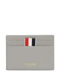 Thom Browne grosgrain-tab leather cardholder - Grey