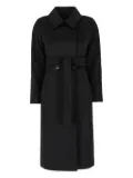 Max Mara belted wool double-breasted coat - Black