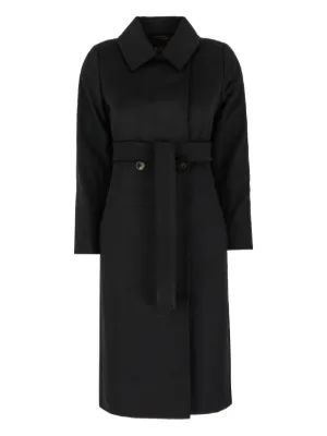 Max Mara Manuela ベルテッド コート | ブラック | FARFETCH JP