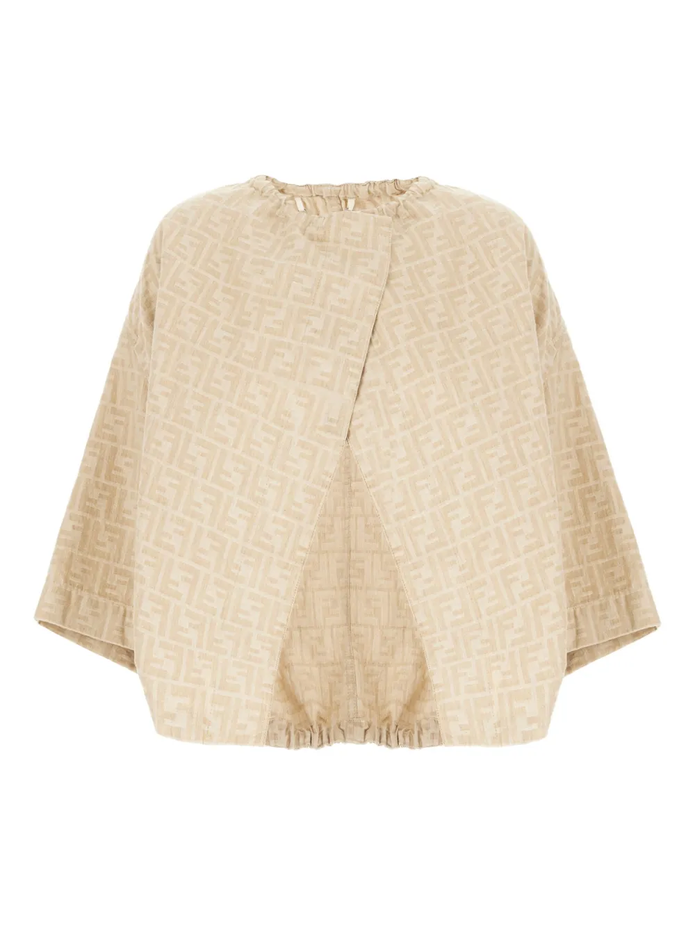 FENDI FF-pattern drawstring jacket | Neutrals | Image 1