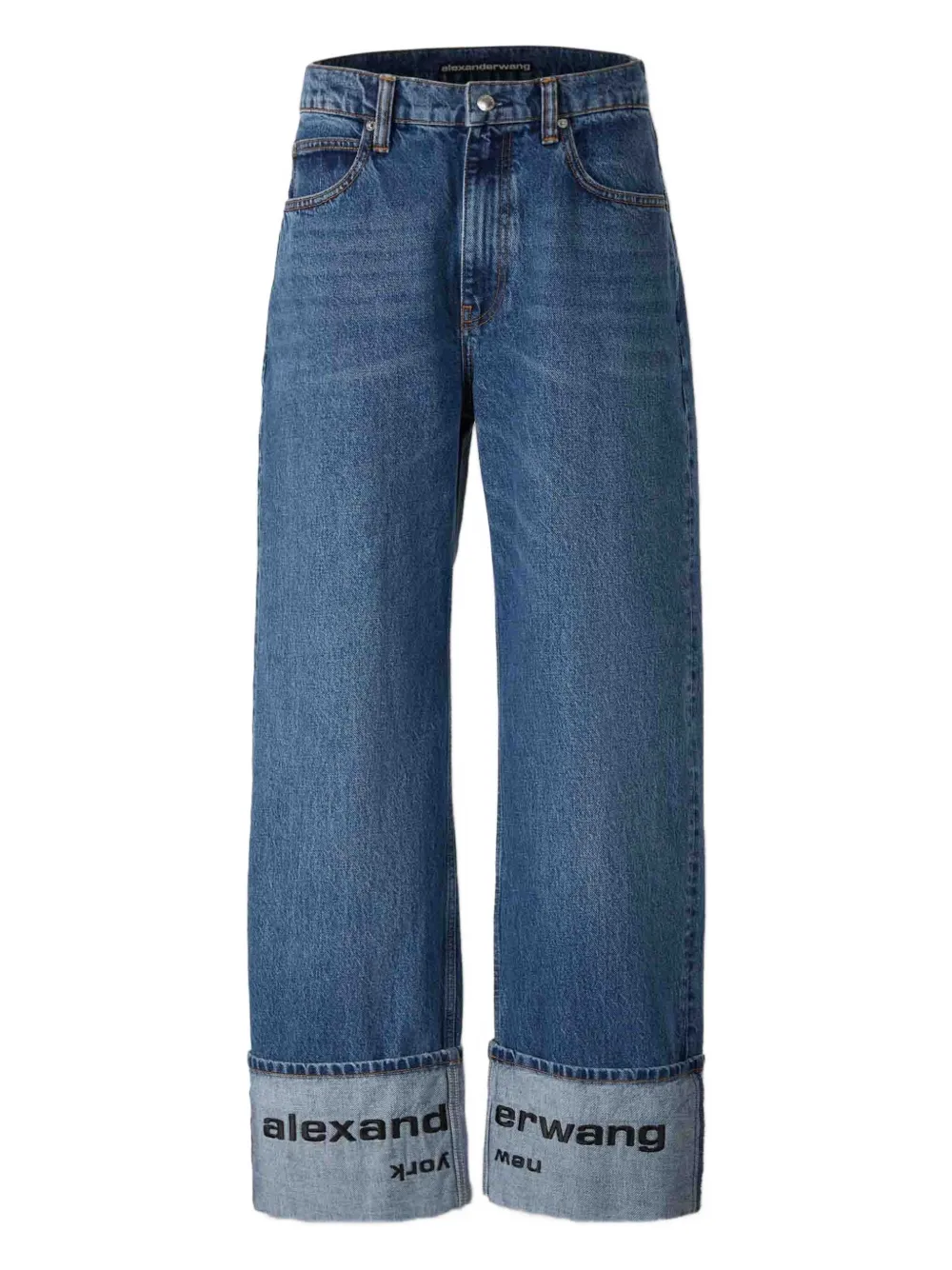 Alexander Wang Jeans met logodetail Blauw