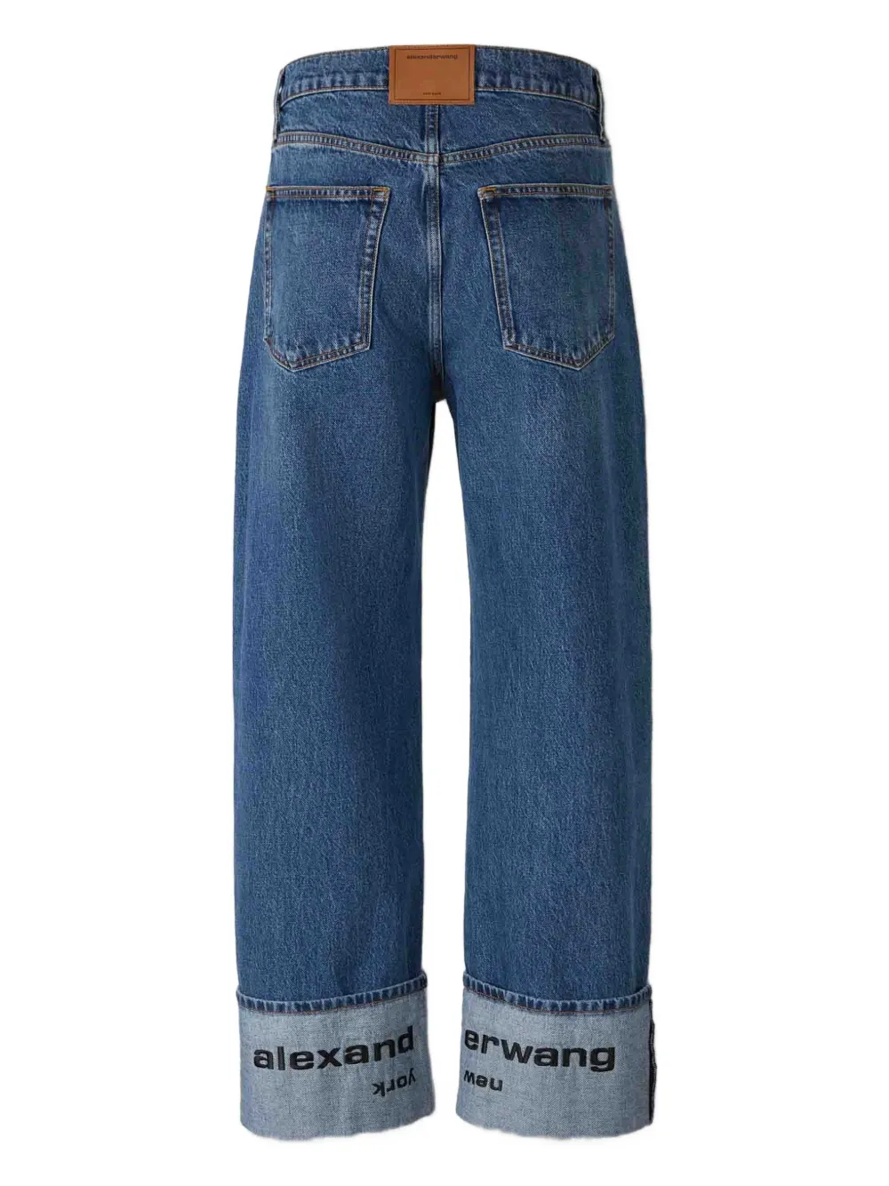 Alexander Wang Jeans met logodetail Blauw