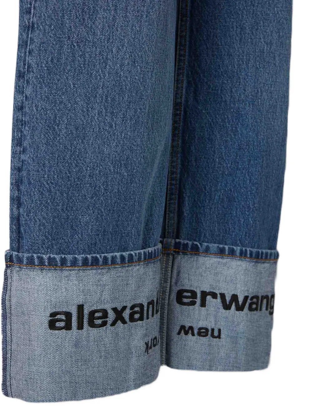 Alexander Wang Jeans met logodetail Blauw