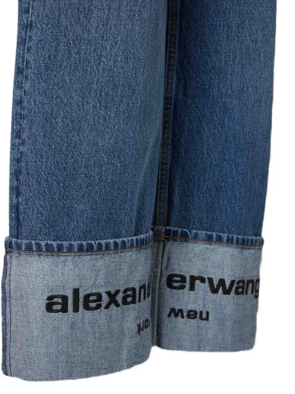 Alexander Wang ロゴディテール ジーンズ | ブルー | FARFETCH JP