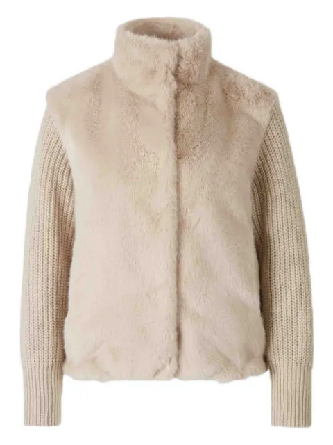Herno faux-fur ribbed-cuff jacket