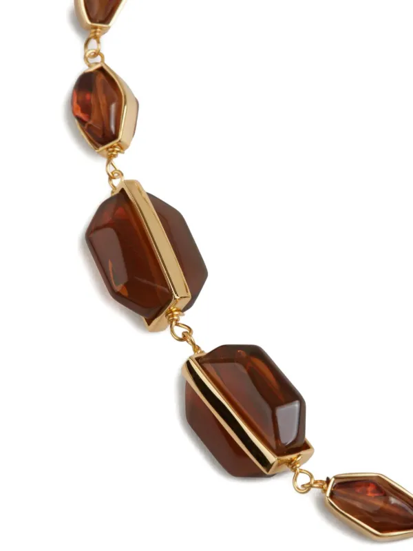 Jil Sander geometric-beads Necklace Gold FARFETCH IN