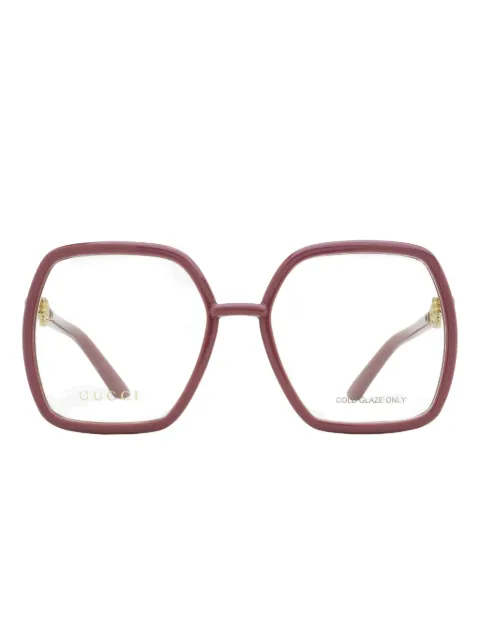 Gucci Eyewear Horsebit bril met vierkant montuur