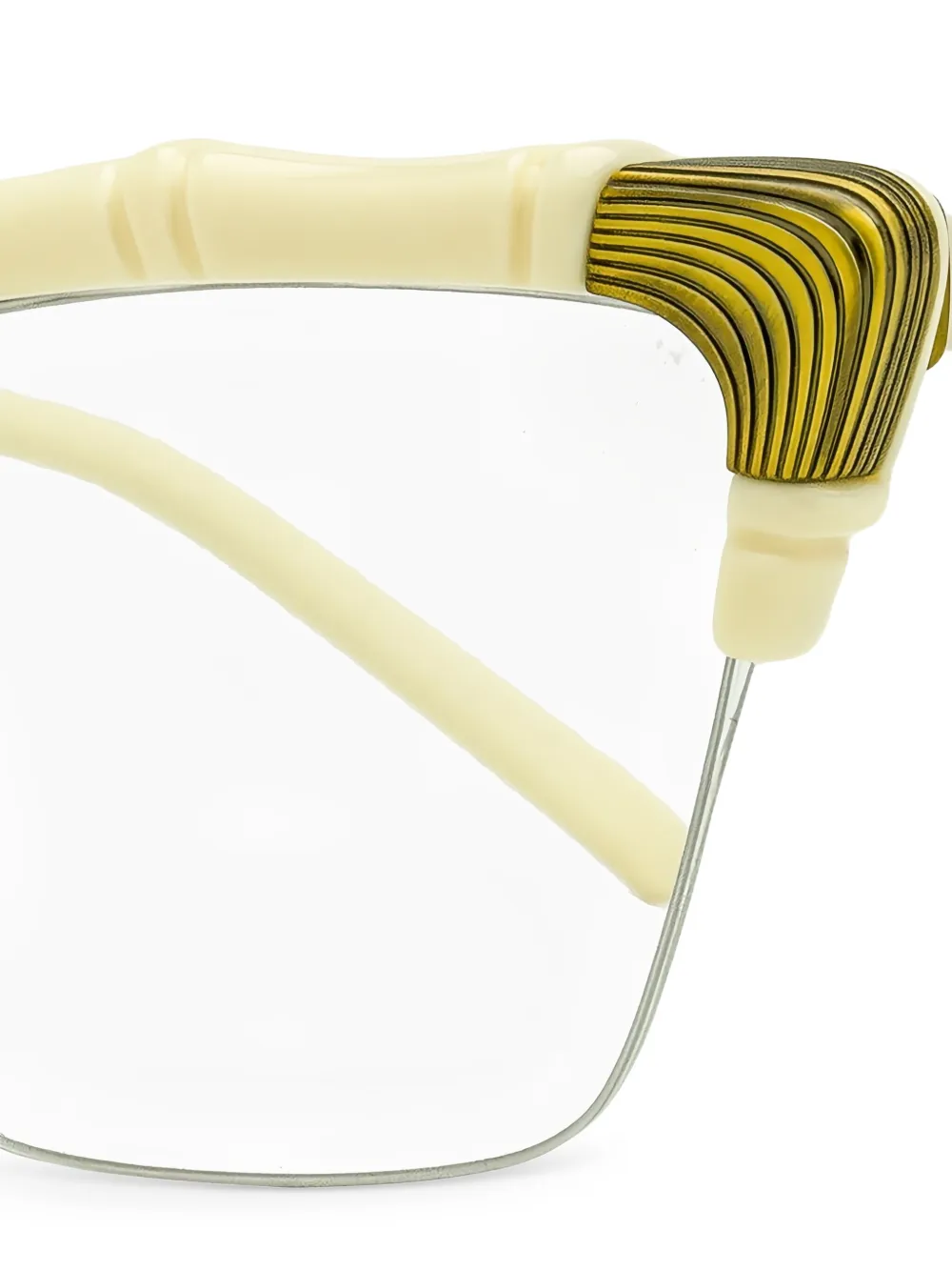 Gucci Eyewear bamboo-detail cat-eye glasses Goud