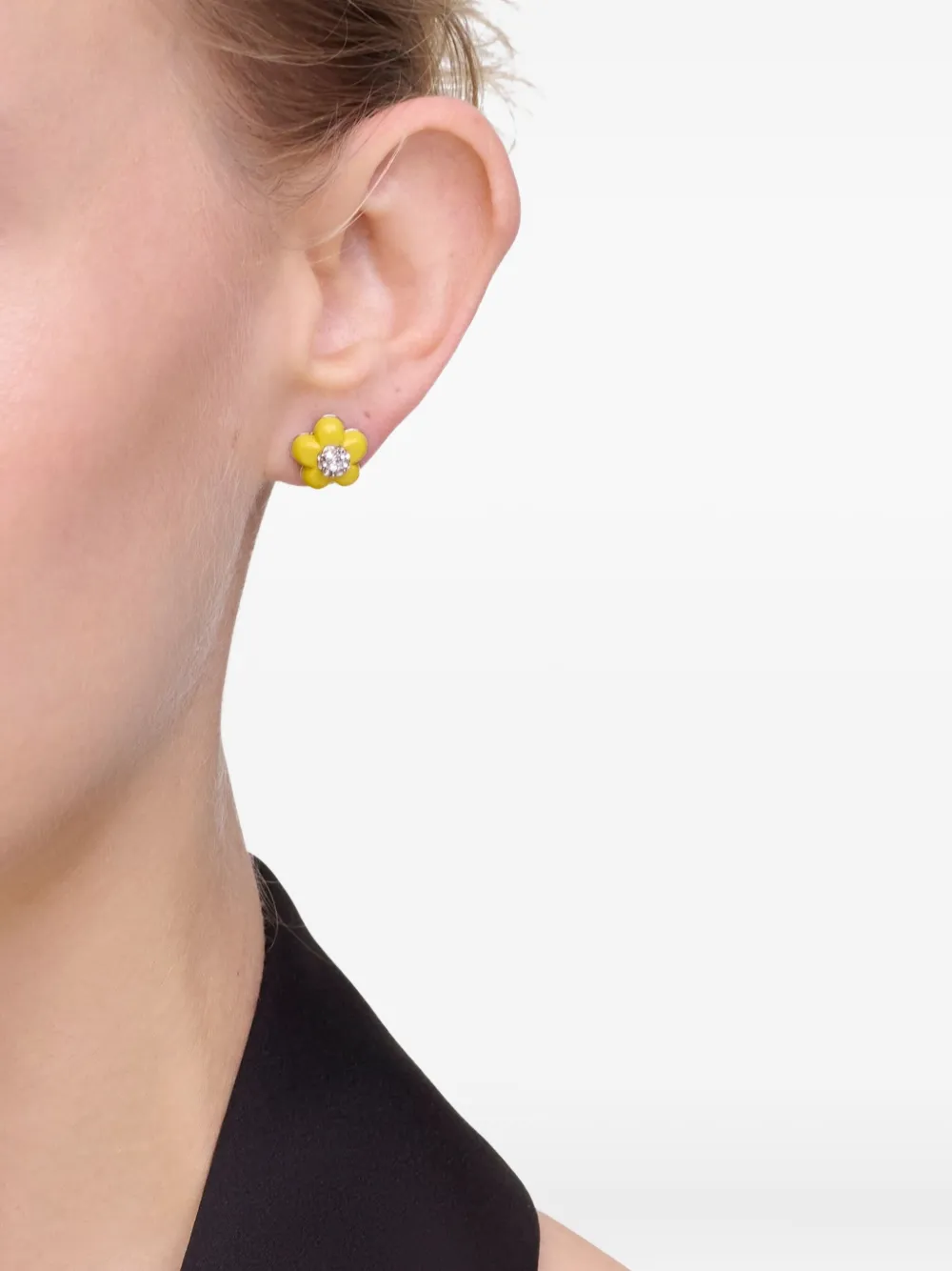 Marc Jacobs The Daisy Earrings In Silver