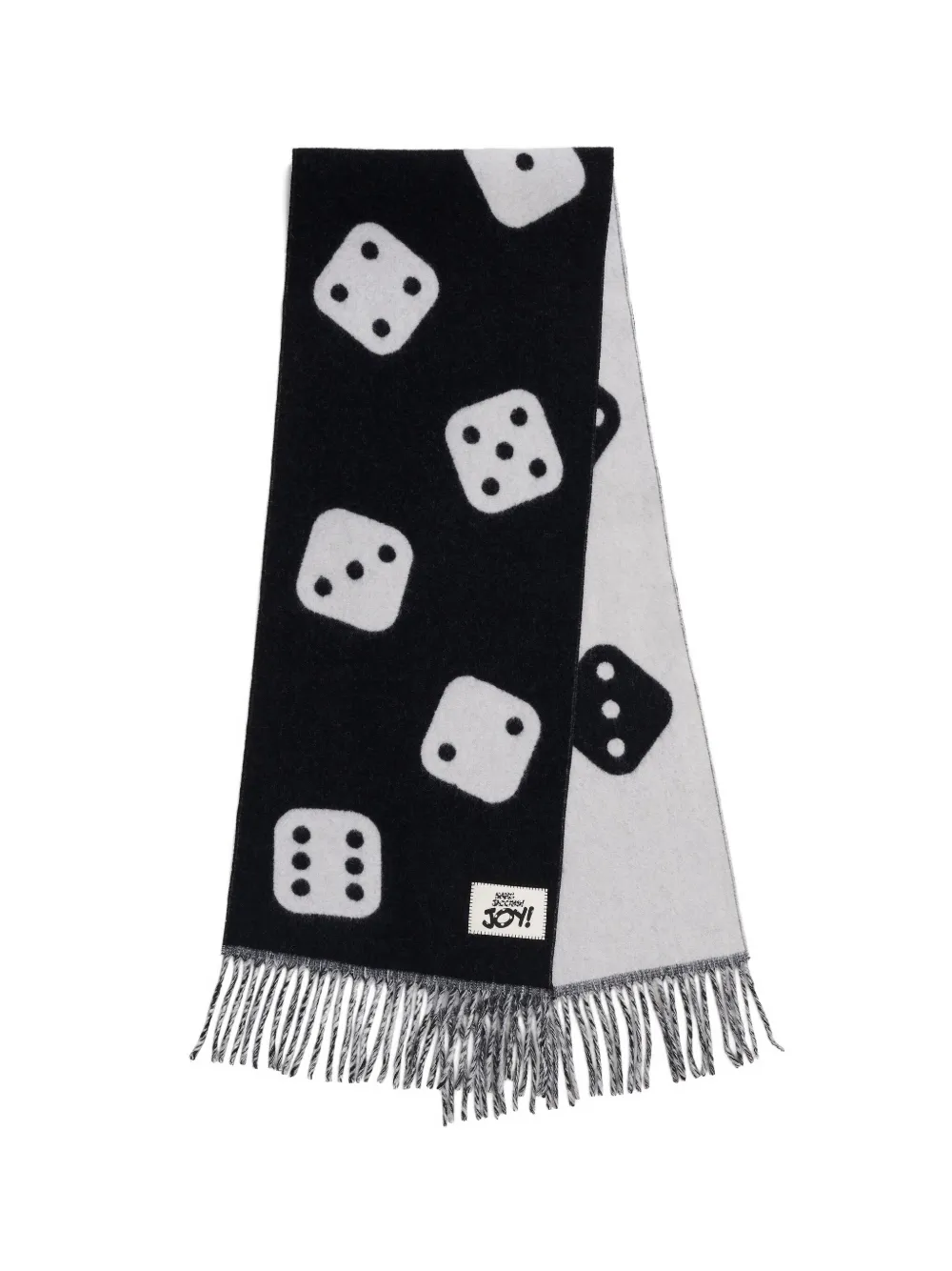 Marc Jacobs The Dice フリンジ スカーフ - ブラック Marc Jacobs The Dice フリンジ スカーフ - ブラック