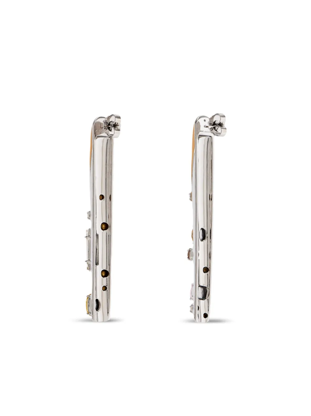 Marc Jacobs The Gem Nails Statement Earrings In Gold