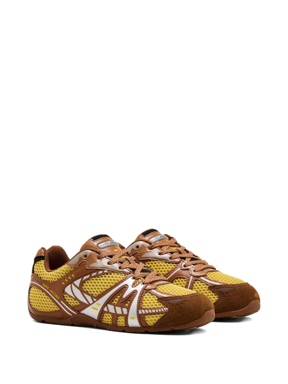 Marc Jacobs The 72 Spring mesh-panelled leather sneakers - Bruin