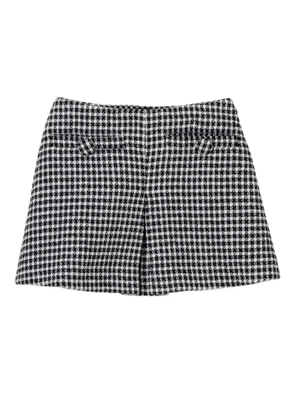 Marc Jacobs Tweed mini-rok met gingham ruit Zwart