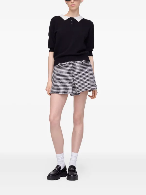 Marc Jacobs Gingham Tweed Mini Skirt | Black | FARFETCH