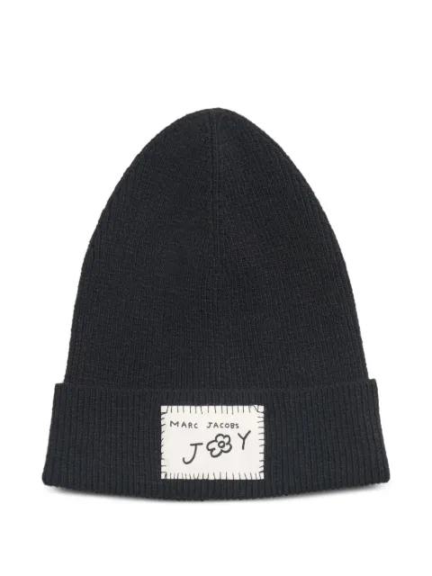 Marc Jacobs logo-patch beanie
