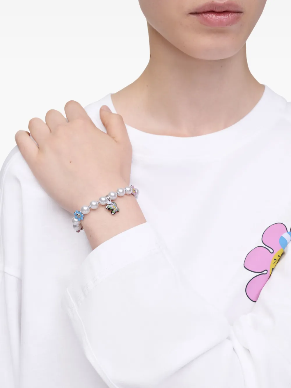 Marc Jacobs x Hattie Stewart Garden Pearl Station armband - Zilver