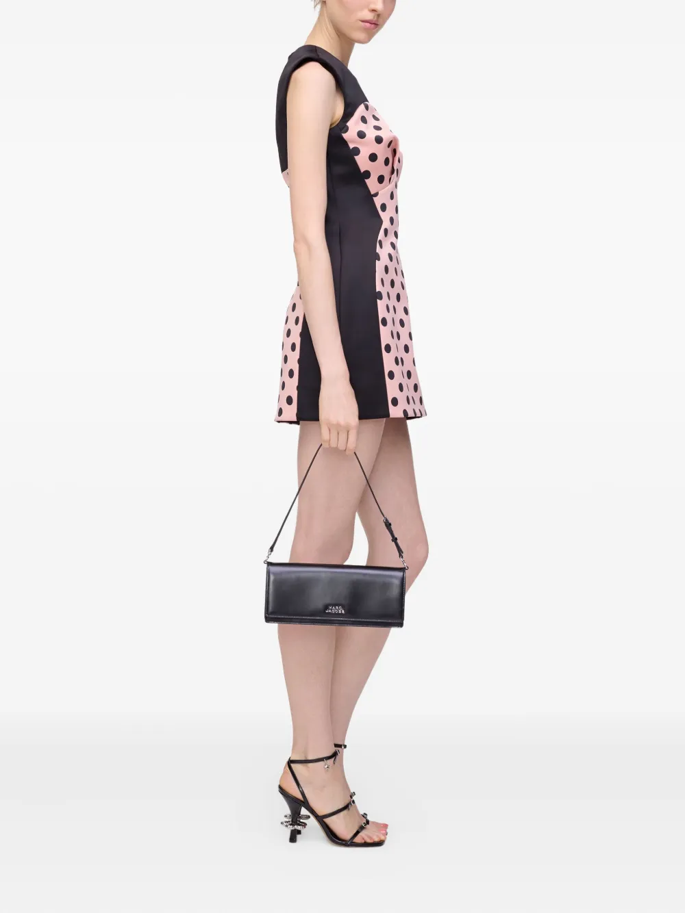 Marc Jacobs Gesmockte jurk met stippen Zwart