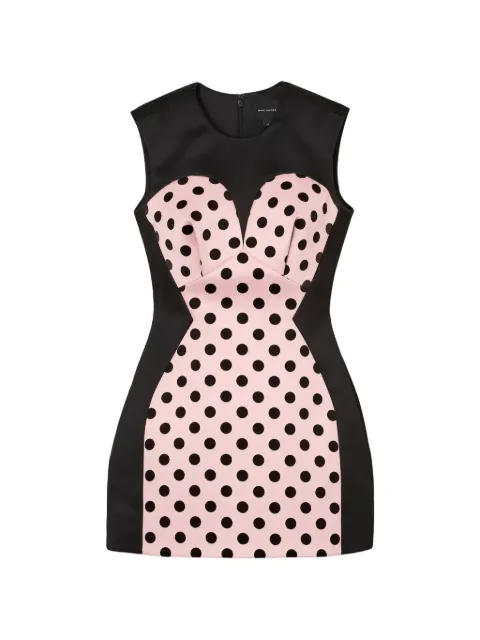 Marc Jacobs seamed up dots satin dress