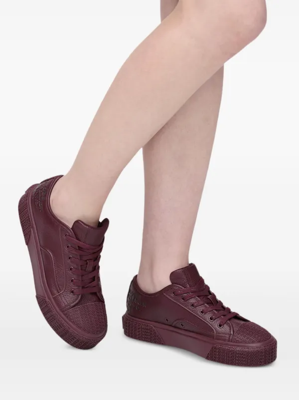 Marc Jacobs embossed-logo Platform Sneakers | Purple | FARFETCH