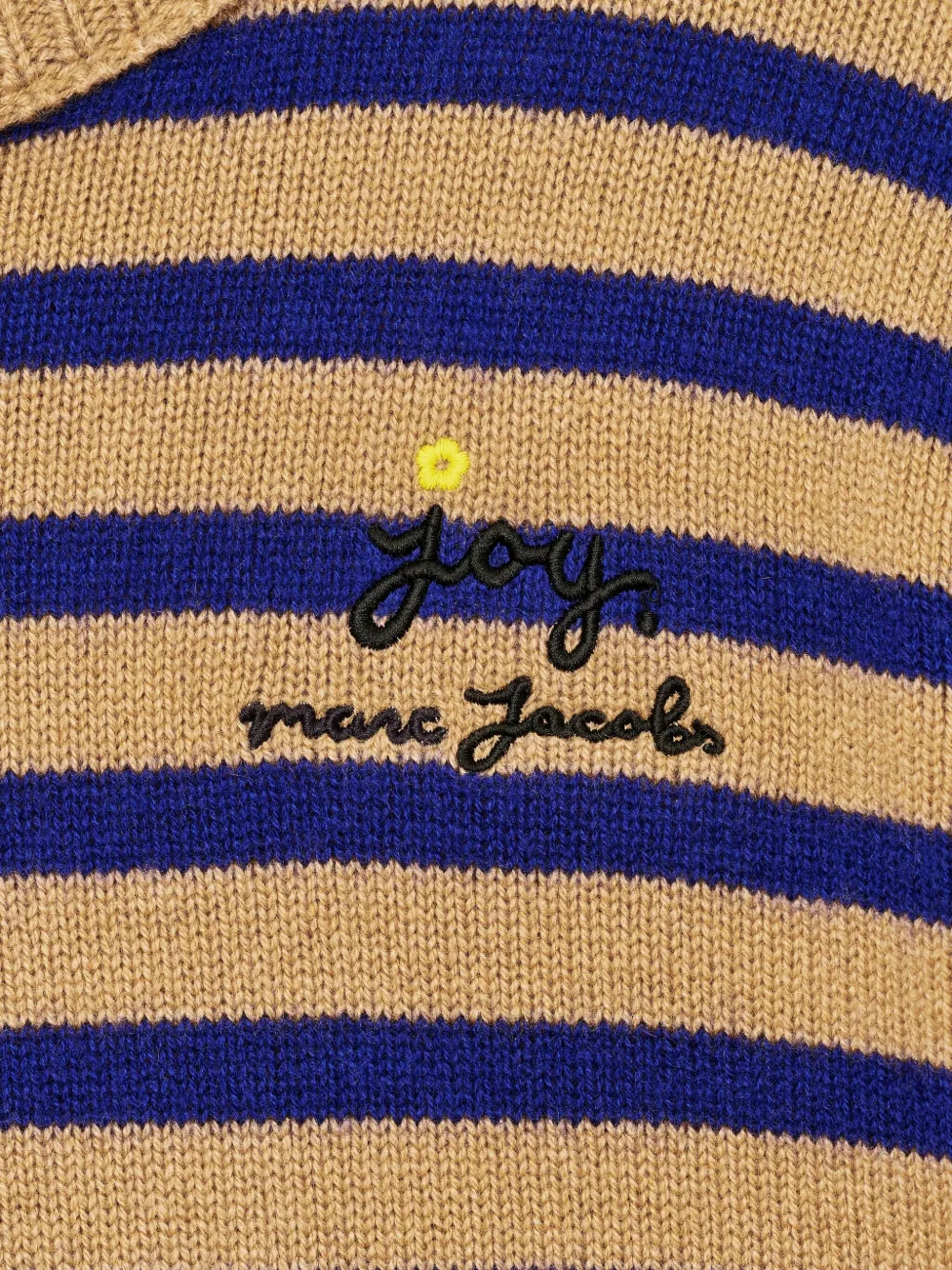 Marc Jacobs Gestreepte trui verfraaid met bloemen Bruin
