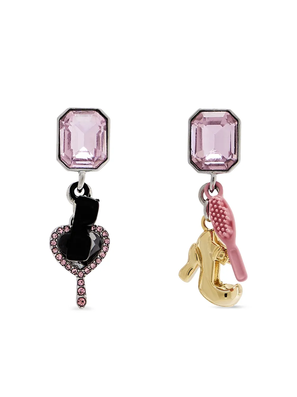 Marc Jacobs Doll House-charms Earrings In Silver