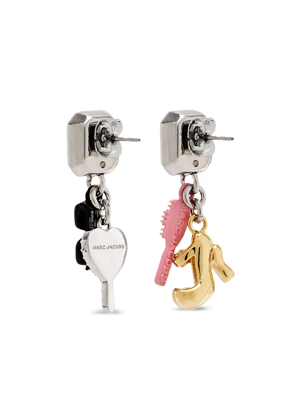 Marc Jacobs doll house-charms earrings - Zilver