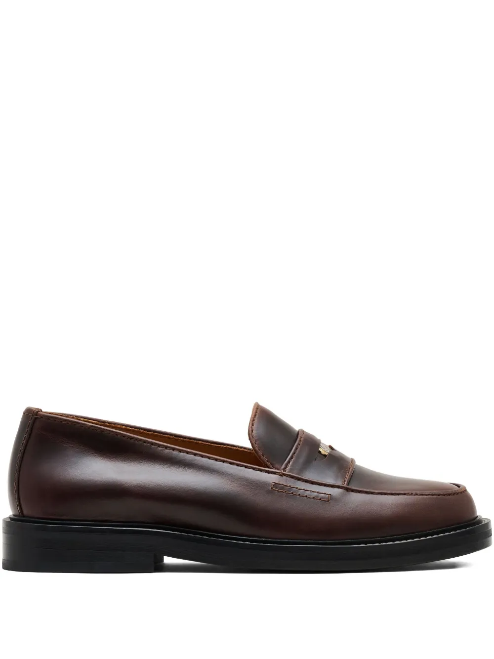 Marc Jacobs Leather Penny-strap Loafers In Brown