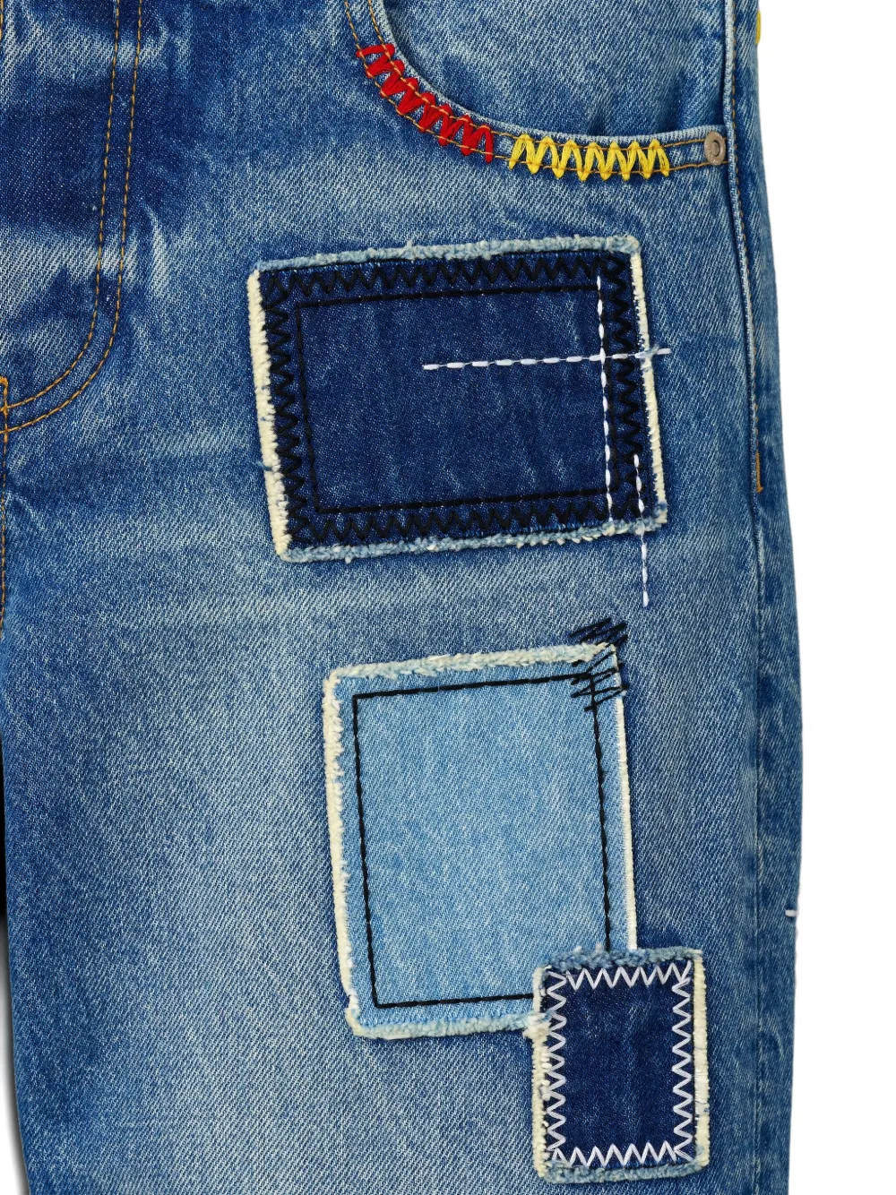 Marc Jacobs Jeans met vijf zakken en patchwork Blauw