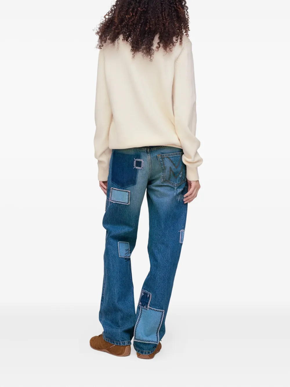 Marc Jacobs Jeans met vijf zakken en patchwork Blauw