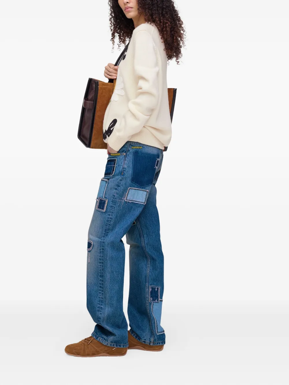 Marc Jacobs patchwork five-pocket jeans - Blauw