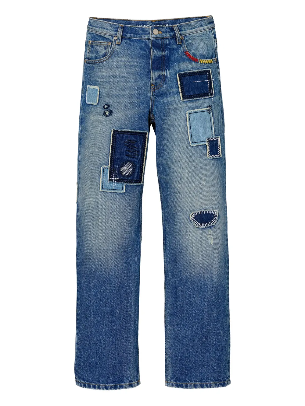 Marc Jacobs Jeans met vijf zakken en patchwork Blauw