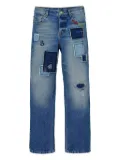 Marc Jacobs patchwork five-pocket jeans - Blue
