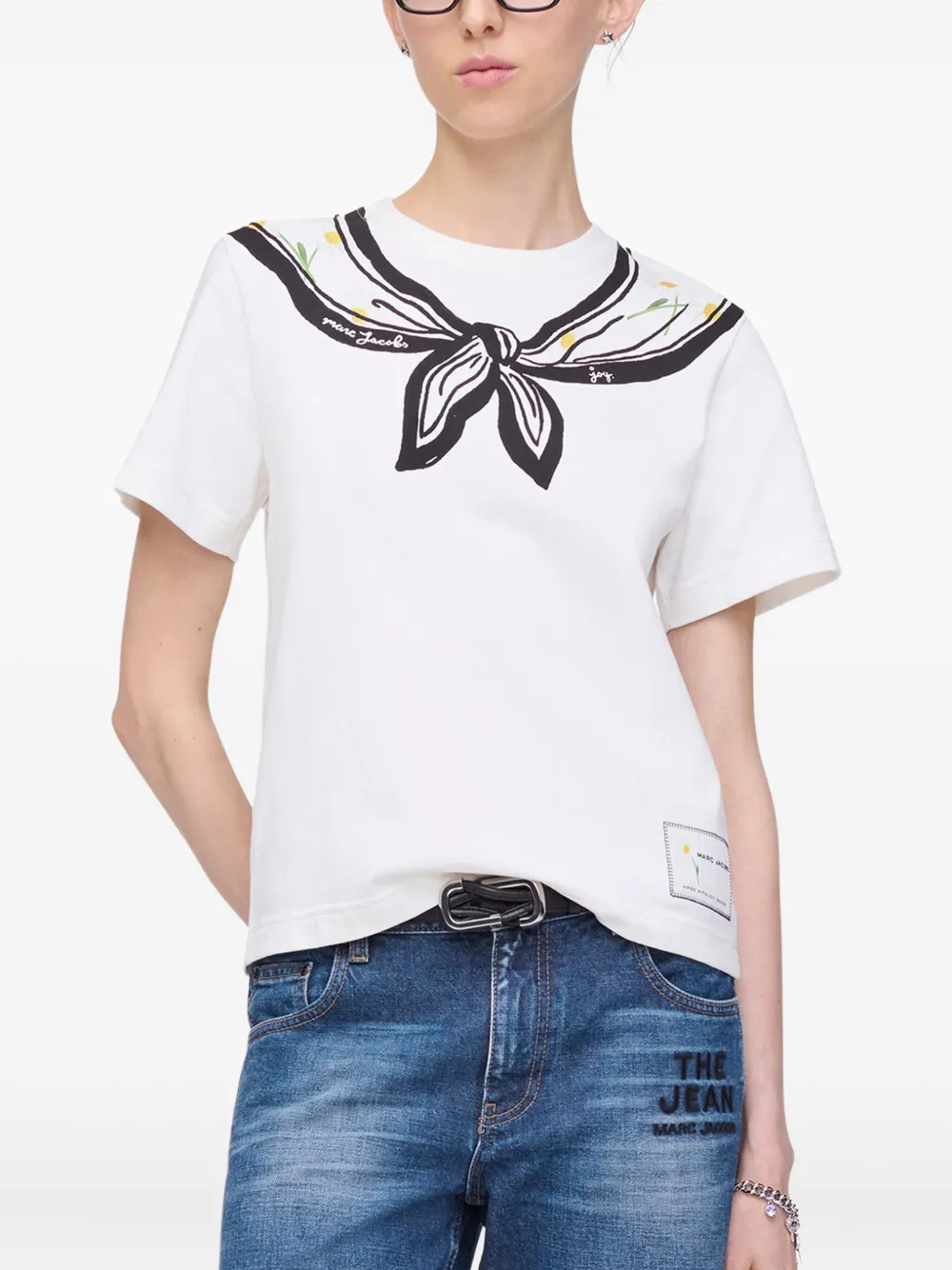 Marc Jacobs T-shirt met sjaalprint Wit