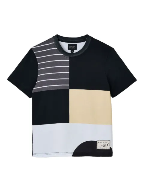 Marc Jacobs T-shirt med patchwork og paneler