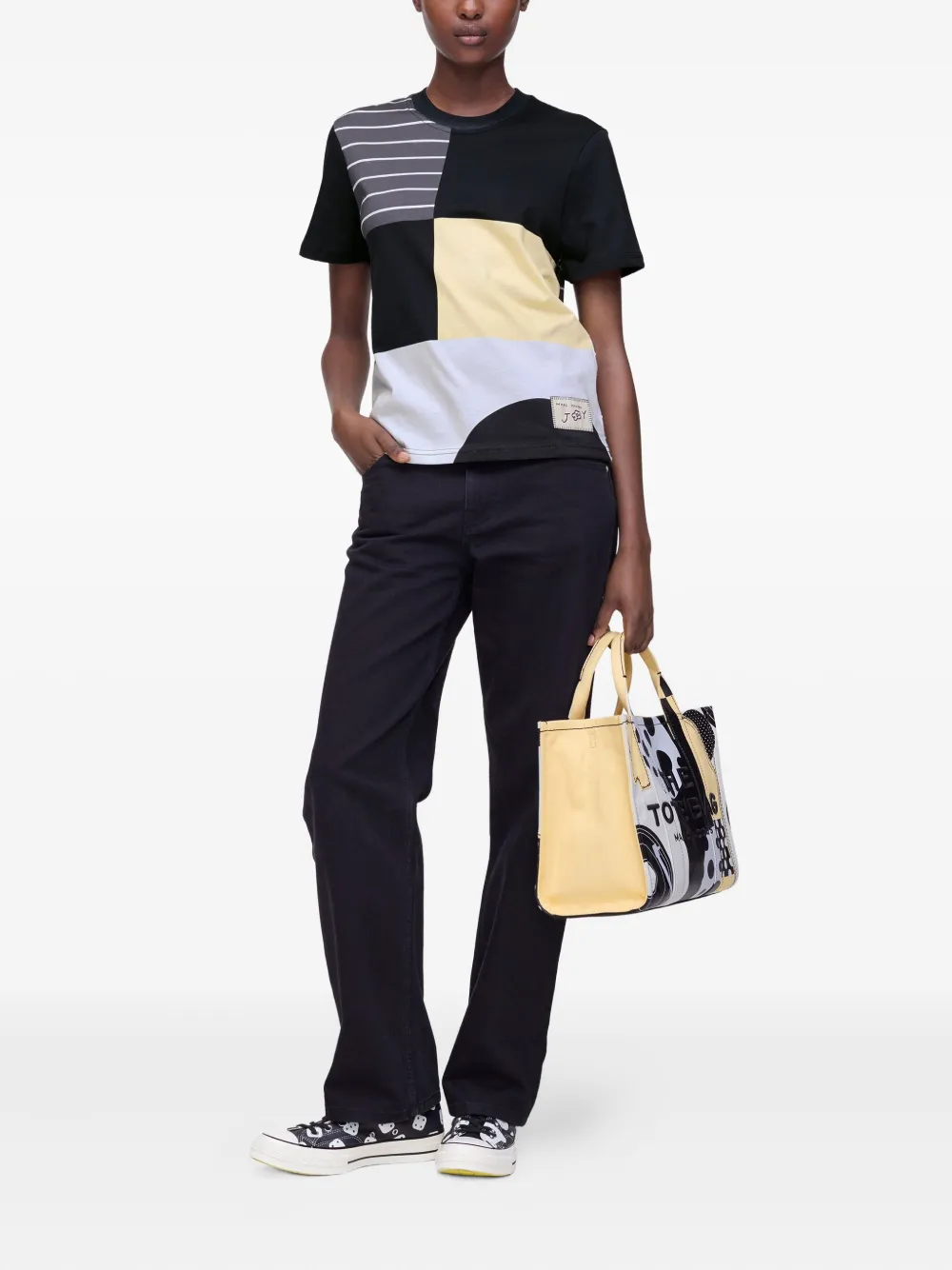 Marc Jacobs تيشيرت مخيوط بأجزاء مخيوطة | تيشيرتات وجيرسي | Image 2