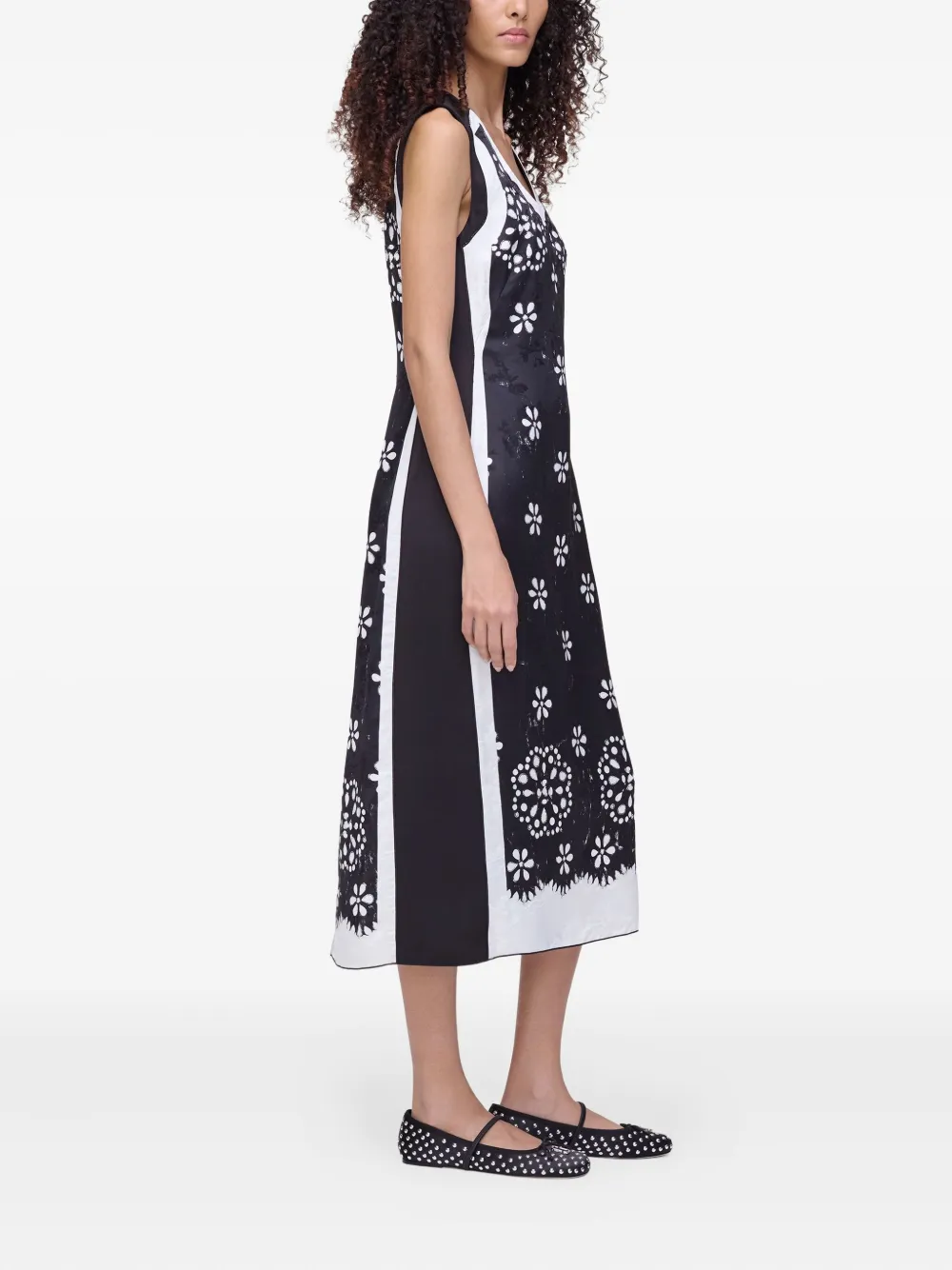 Marc Jacobs eyelet-floral dress Zwart