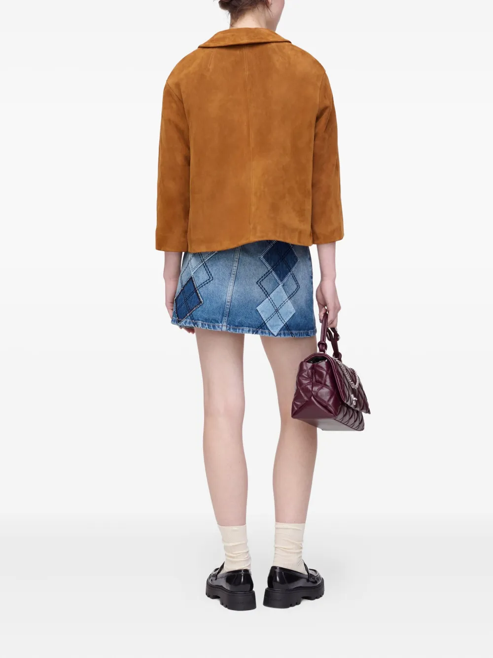 Marc Jacobs Doll suède jack met Peter Pan kraag Bruin
