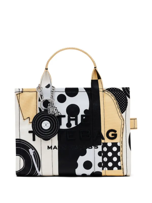 Marc Jacobs x Derrick Adams record-shaped Leather Keyring | Black