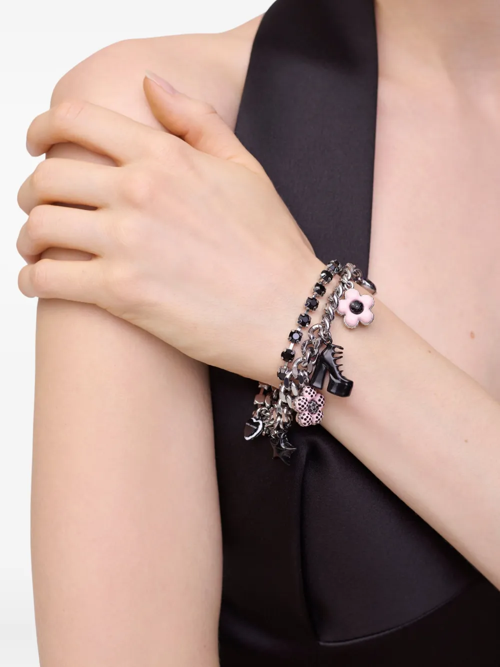 Marc Jacobs The Mini Icon armband met bedel - Zilver