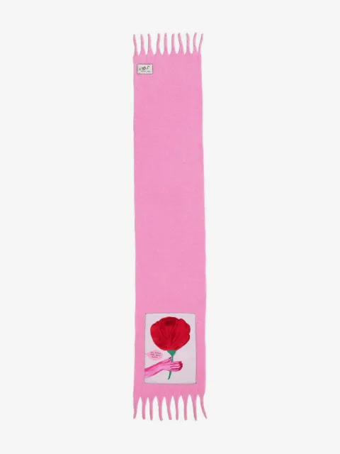 Marc Jacobs  Oh Rose print fringed scarf