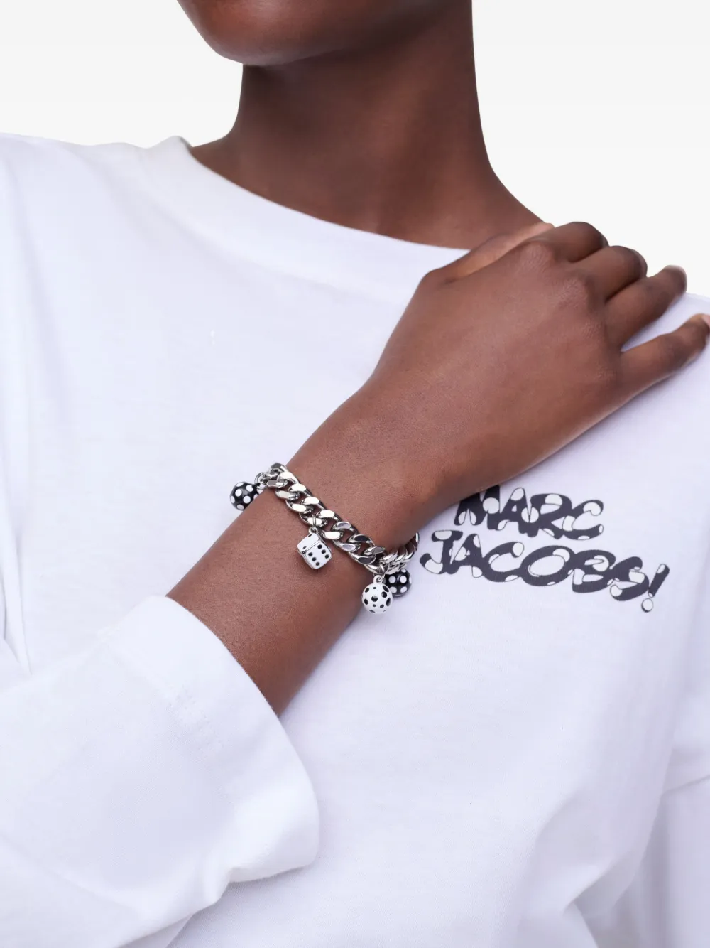Marc Jacobs x Derrick Adams Dice armband met bedel - Zilver