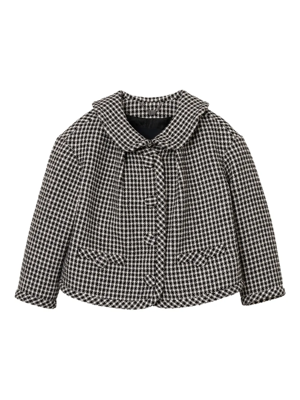 Marc Jacobs Gingham-tweed Jacket In Black