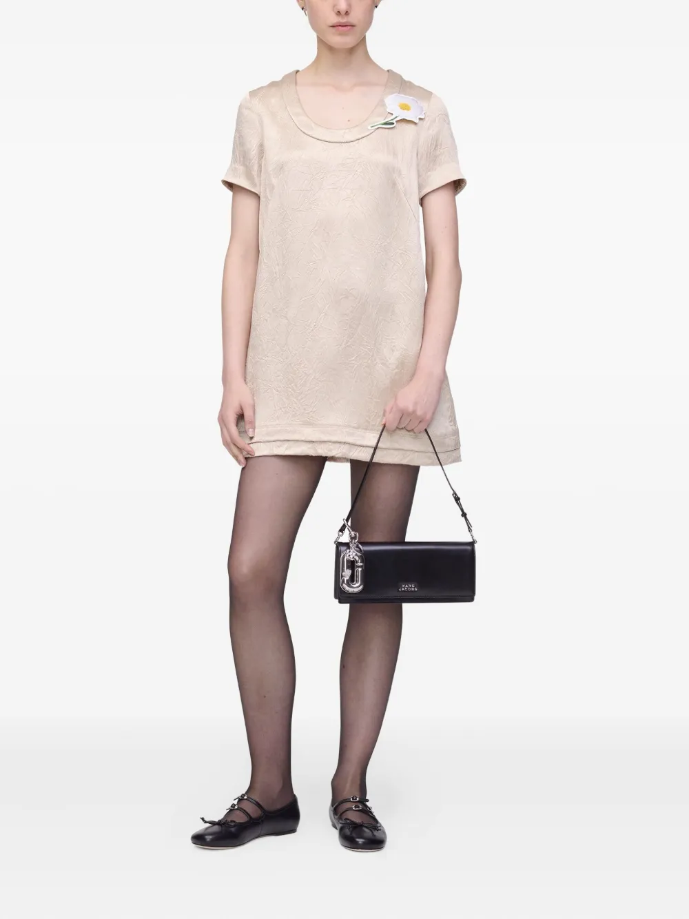 Marc Jacobs flower-embellished dress - Beige