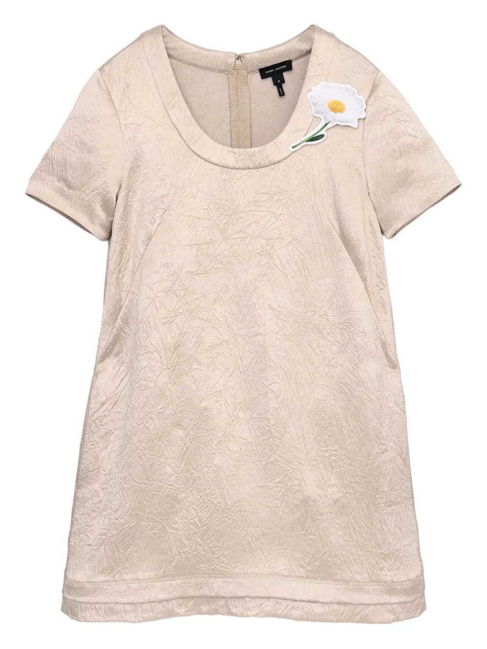 Marc Jacobs Jurk verfraaid met bloemen Beige