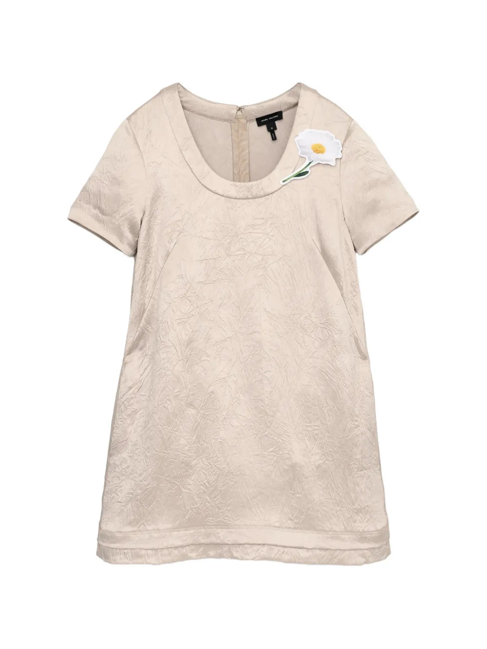 Marc Jacobs Jurk verfraaid met bloemen Beige