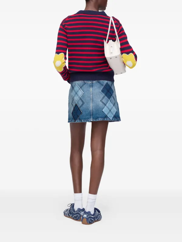 Marc Jacobs Patchwork Denim Skirt | Blue | FARFETCH IN