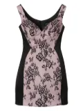 Marc Jacobs floral-lace panelled mini dress - Pink